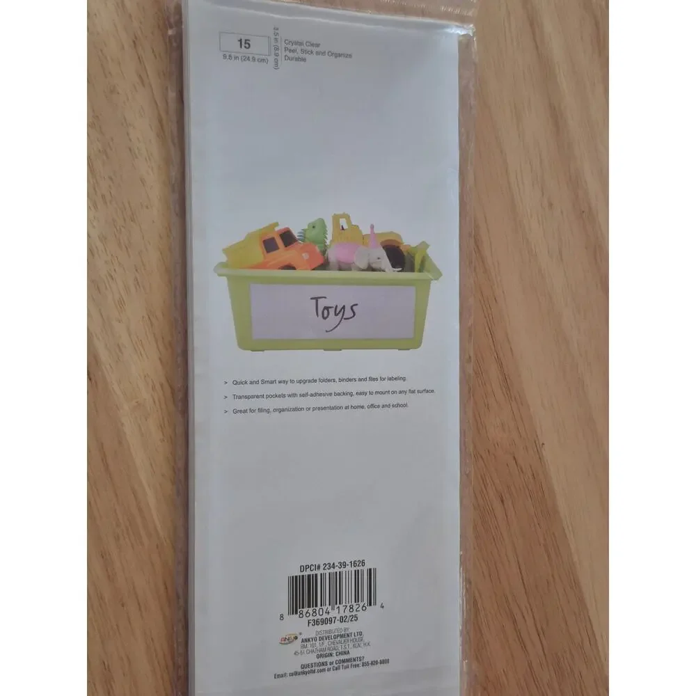 15ct Rectangle Adhesive Label Pockets - Bullseye's Playground s13